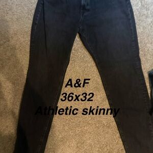 Abercrombie & Fitch Men's Skinny Jeans - Midnight Black